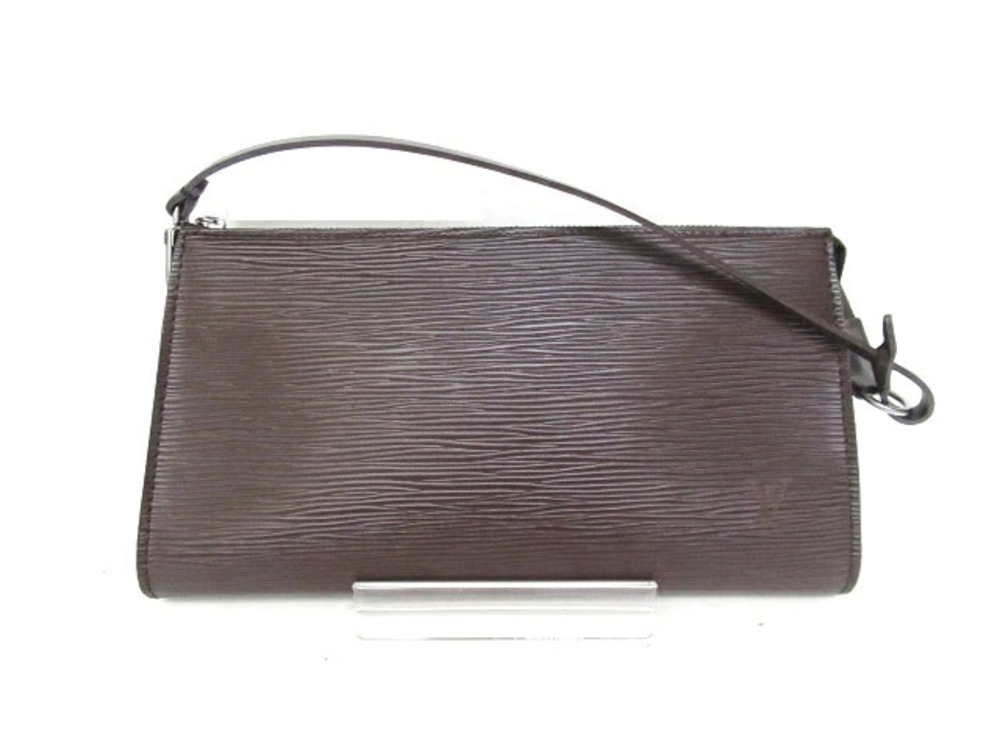 LOUIS VUITTON Bag Pouch Clutch handle Pochette Accessoires Epi Mocha Brown